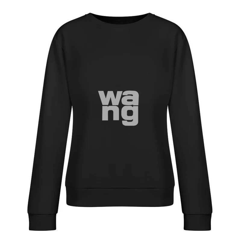 Minimalistisches WANG-Logo-Design Damen Pullover Sweatshirt