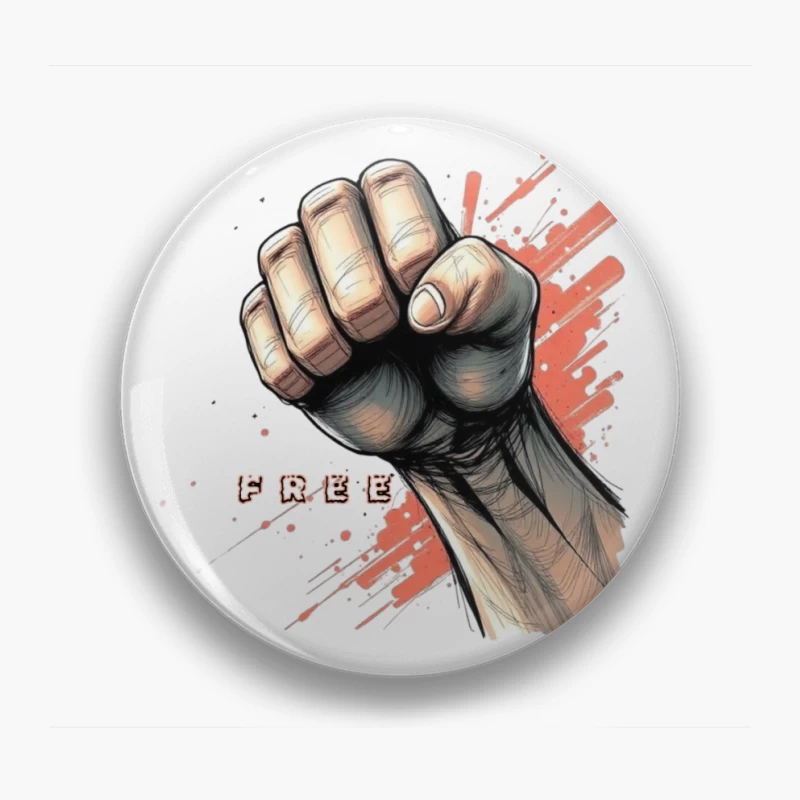 Raised Fist Symbol of Freedom and Resistance Pin