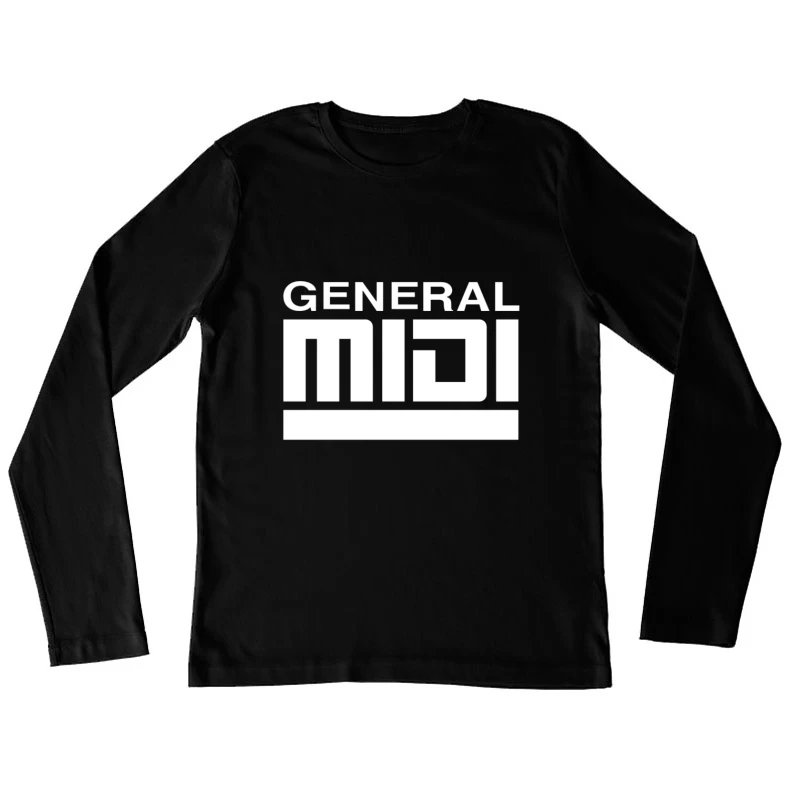 General Text Outline on White Background Female Long Sleeve T-Shirt