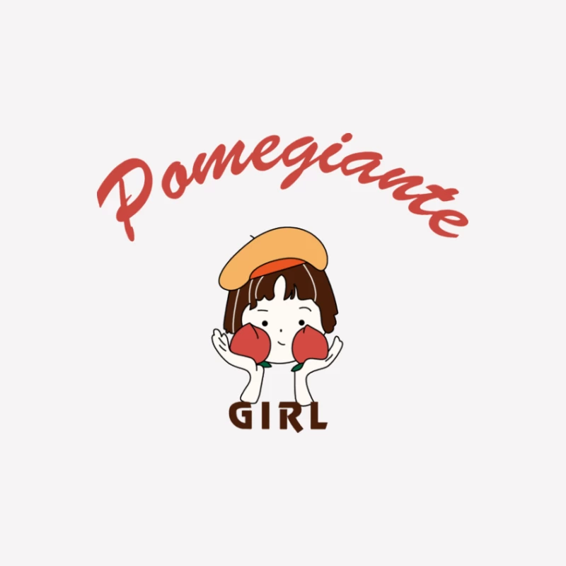 Pomegiante Mädchen Logo Damen T-Shirt