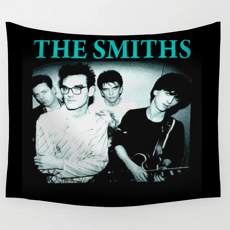 Iconic Black and White Portrait of The Smiths Alternative Rock Band Tapestry