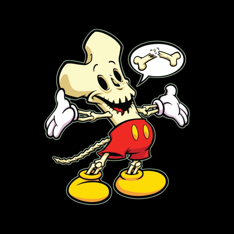 Cartoon Skeleton Character Mouse Pad