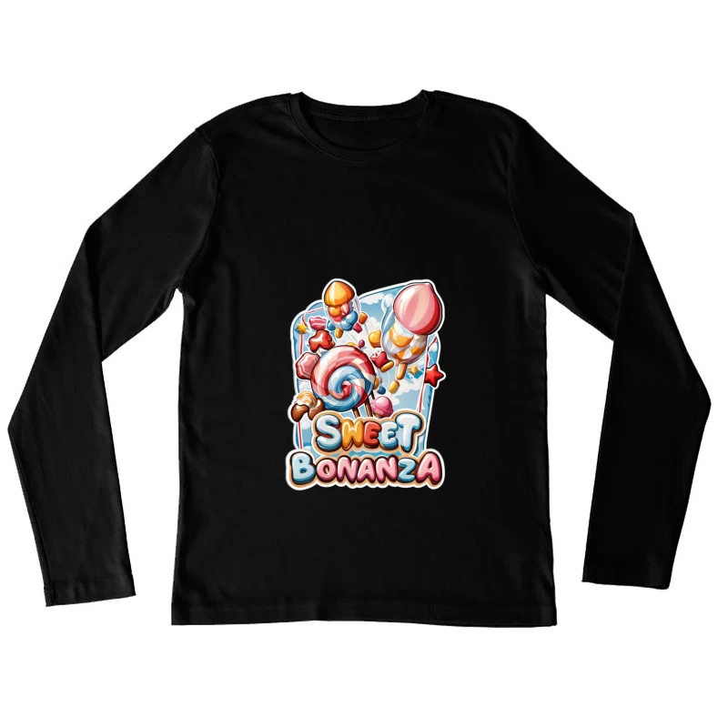 Sweet Bonanza Candy Game Logo Female Long Sleeve T-Shirt