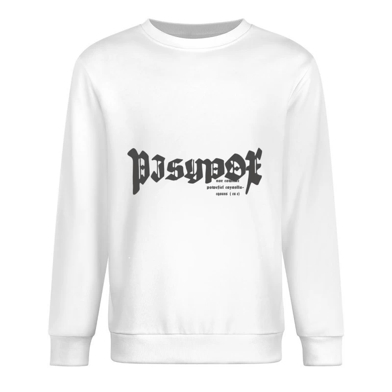 Schwarzer Text in gotischer Schrift Herren Pullover Sweatshirt