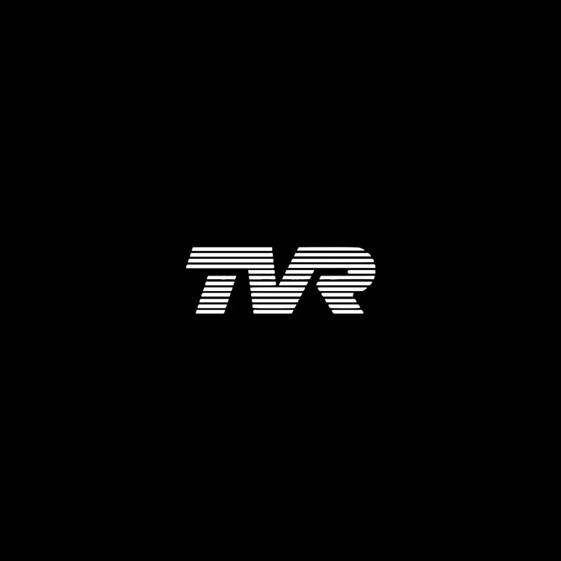 Minimalist TVR Logo Design with Line Pattern iPhone Case