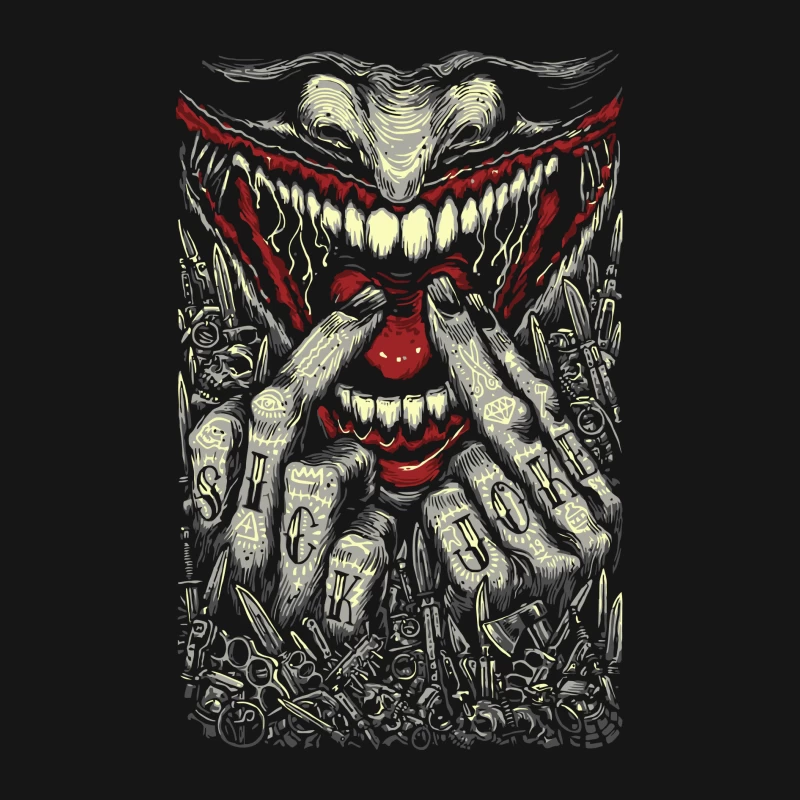 Awesome joker tooth Male Long Sleeve T-Shirt