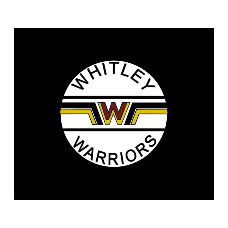 Whitley Warriors Ice Hockey Team Circular Logo Design Tapestry