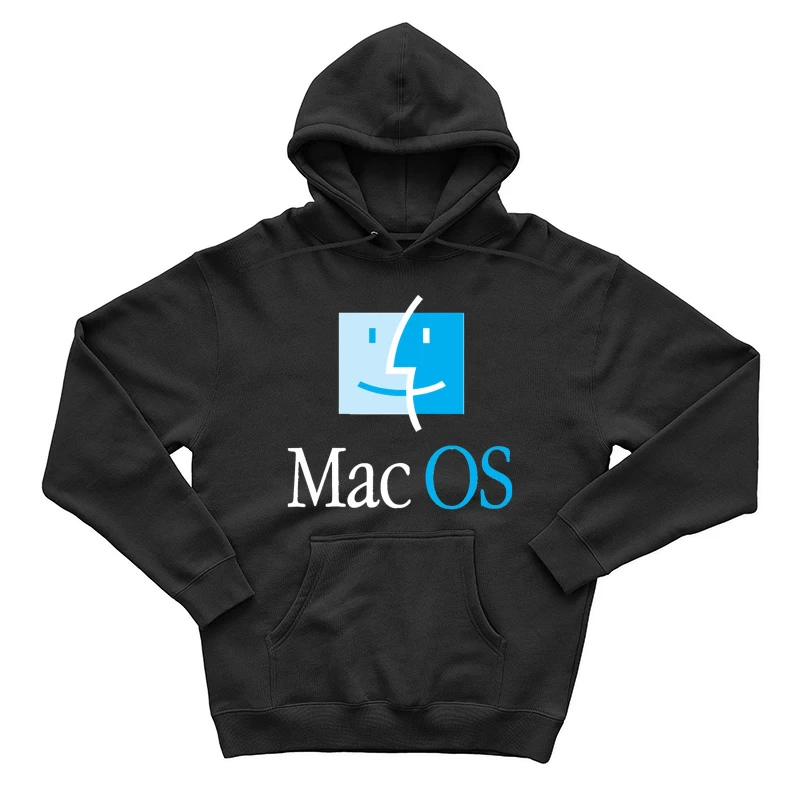 MacOS Operating System Logo in Blue and White Male Pullover Hoodie