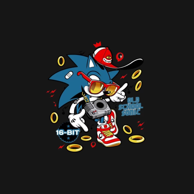 Retro Sonic im Street-Style Damen Langarm T-Shirt