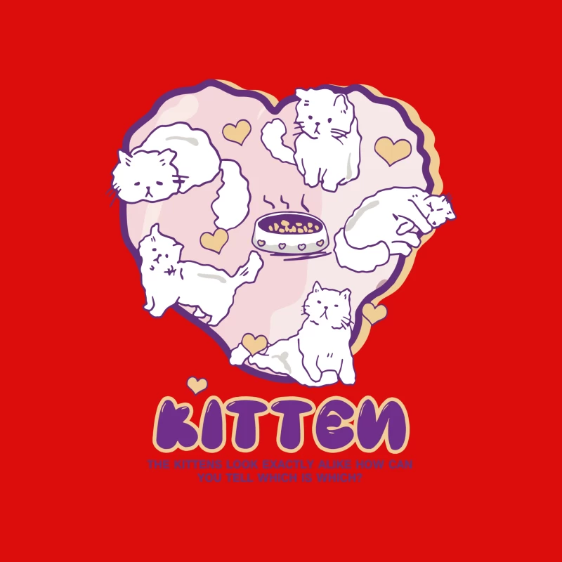 Niedliche Kätzchen bilden ein Herz Herren Tanktops
