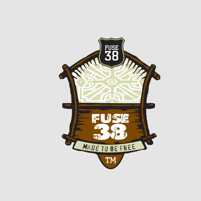 Logo Fuse 38: Design Rustique Libertaire Homme Sweat à capuche