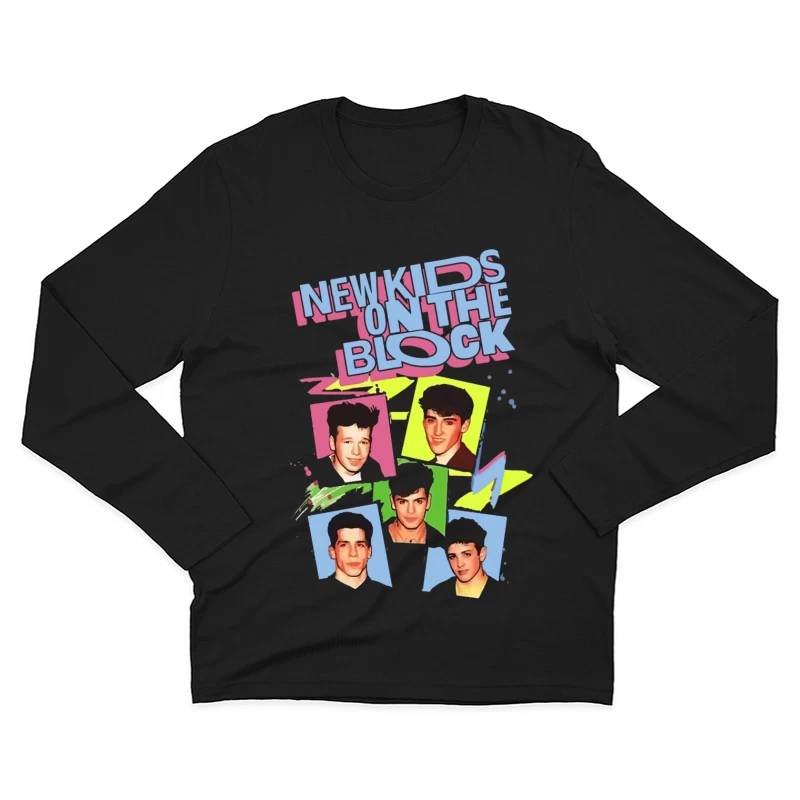 New Kids on the Block 90s Pop Group Vintage Photo Collection Male Long Sleeve T-Shirt