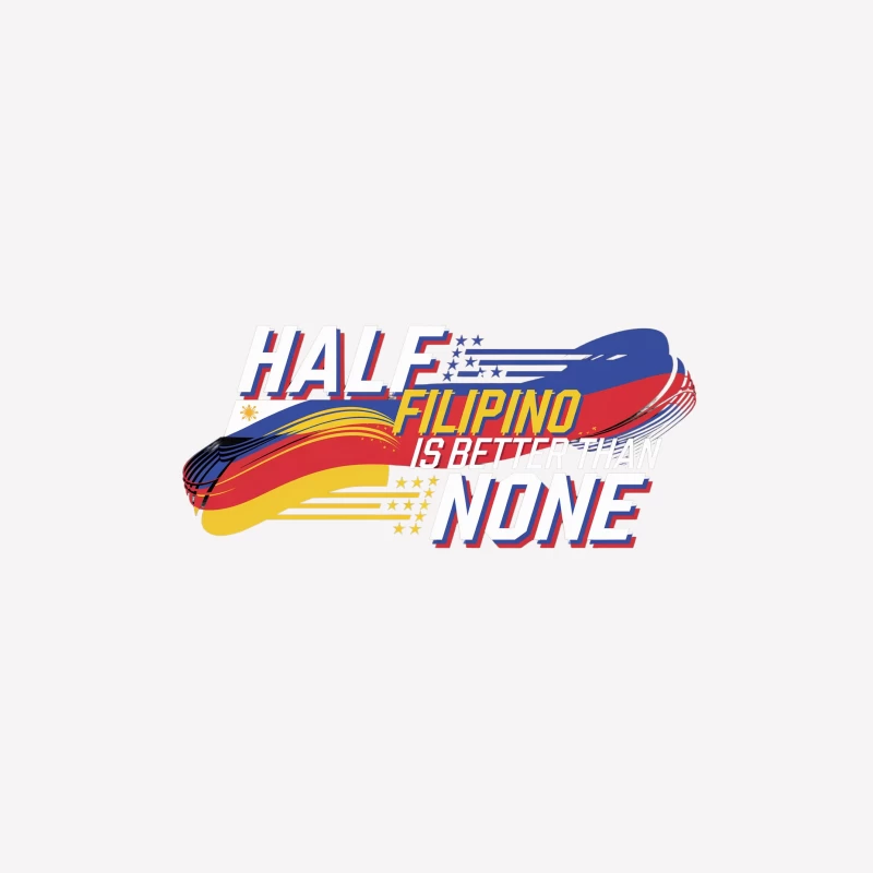 Filipino Pride: Vibrant Typographic Design with Patriotic Colors Male T-Shirt