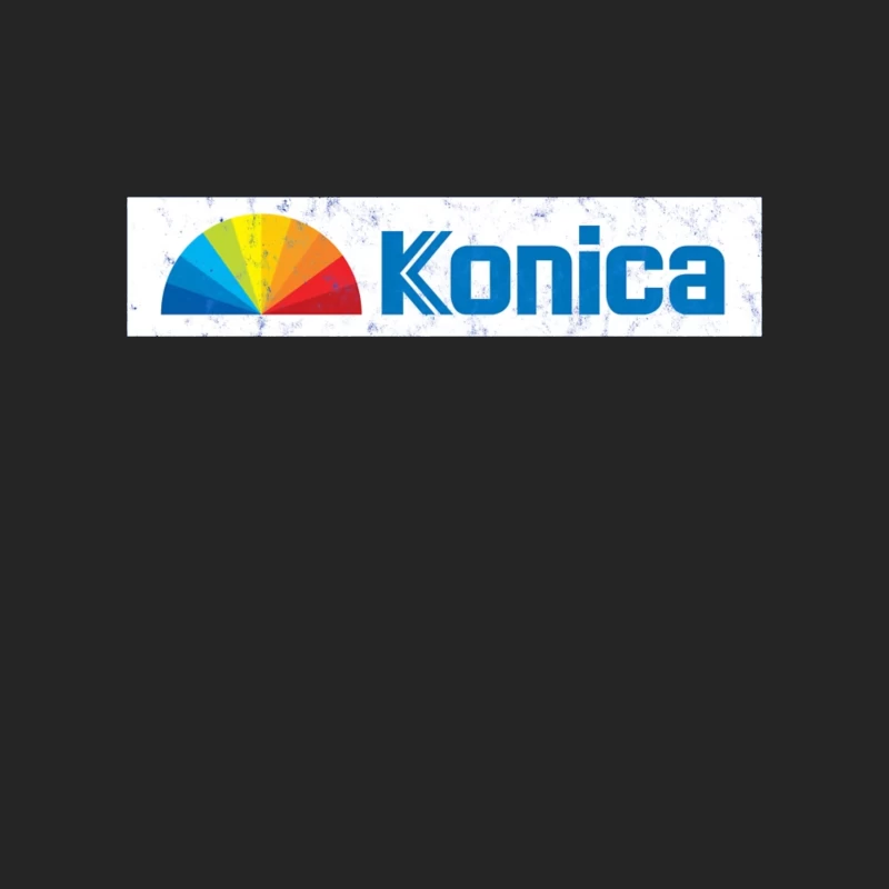 Konica Corporate Logo with Rainbow Semicircle Design Male Pullover Sweatshirt