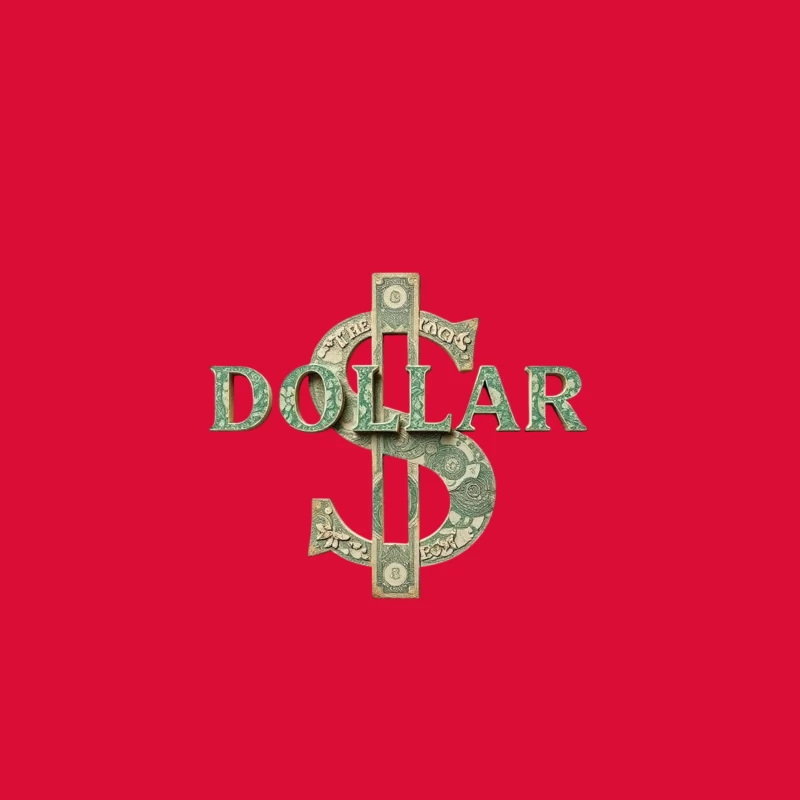 Creative Dollar Sign Typography Made from US Currency Travel Mug