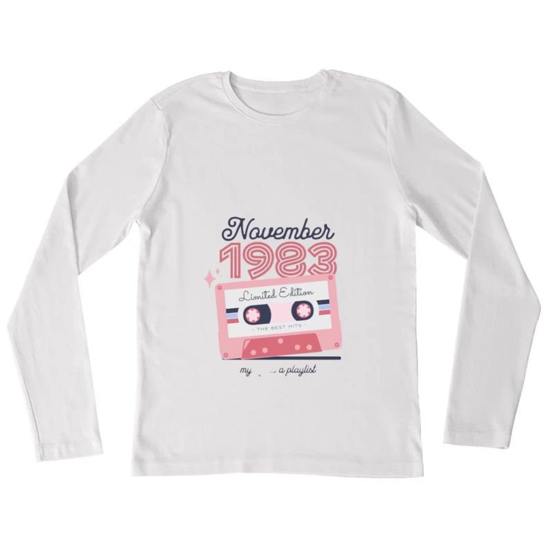 November 1983 Musikkassette Damen Langarm T-Shirt
