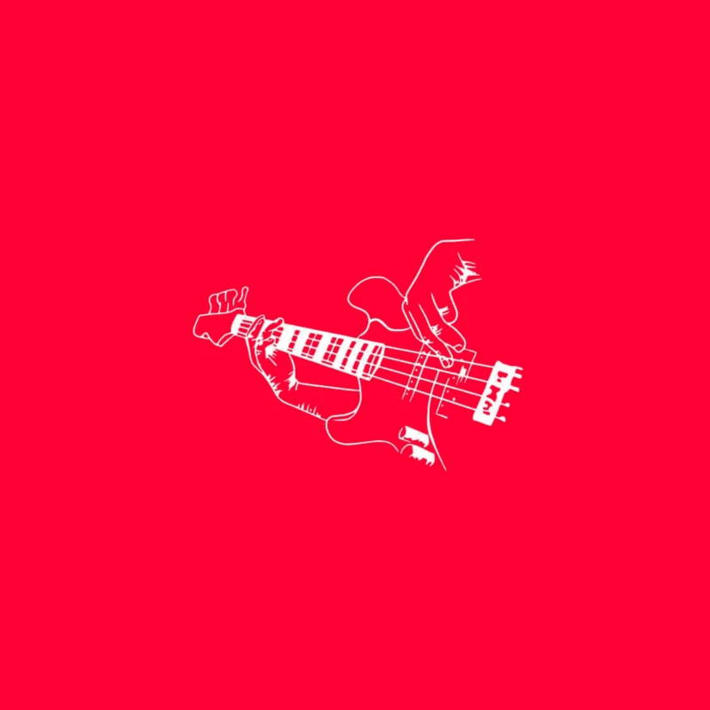 Bass Guitar Illustration Desk Mat