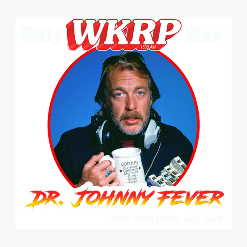 Only WKRP in Cincinnati has Dr Johnny Fever Throw Pillow