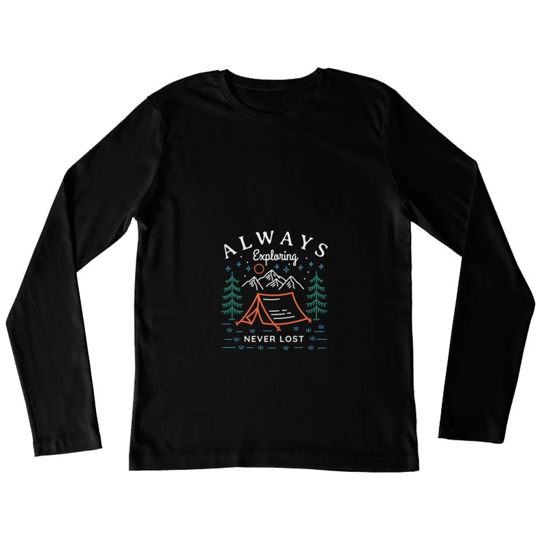 Erkundung und Camping-Abenteuer Damen Langarm T-Shirt