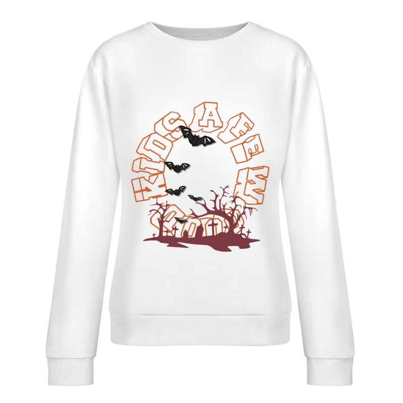 Halloween-Baum mit Fledermäusen Damen Pullover Sweatshirt