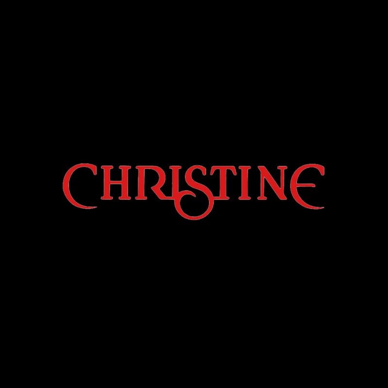 Christine (1983) Classic Horror Movie Logo in Red Typography Pin