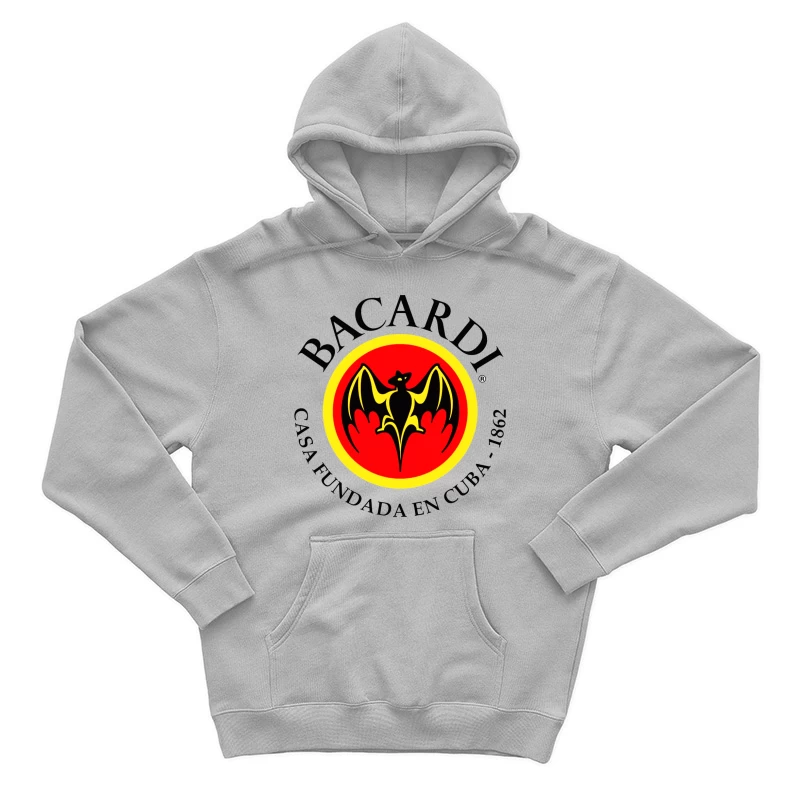 Bacardi Rum's Historic Cuban Bat Logo Male Pullover Hoodie