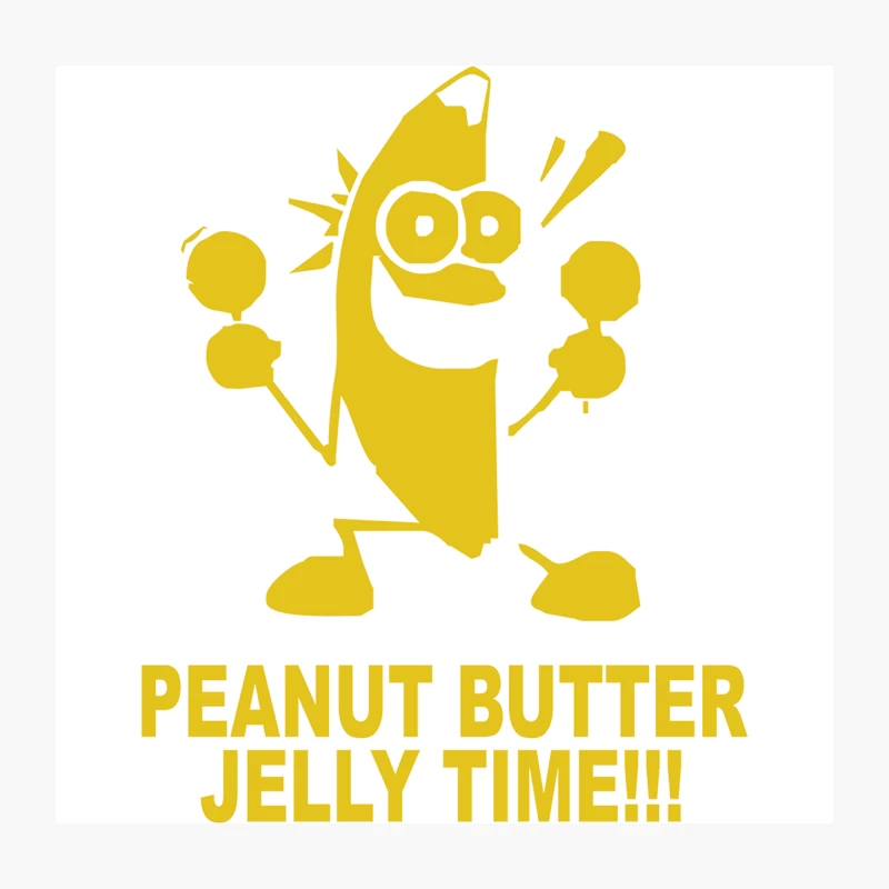 Peanut Butter Jelly Time Banana Throw Pillow