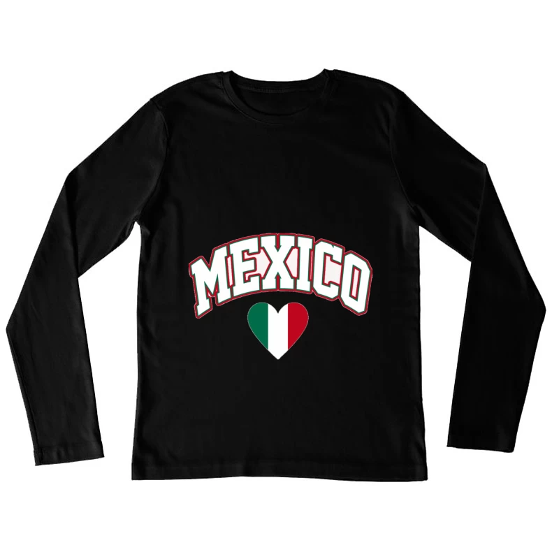 Mexiko-Design mit Herz Damen Langarm T-Shirt