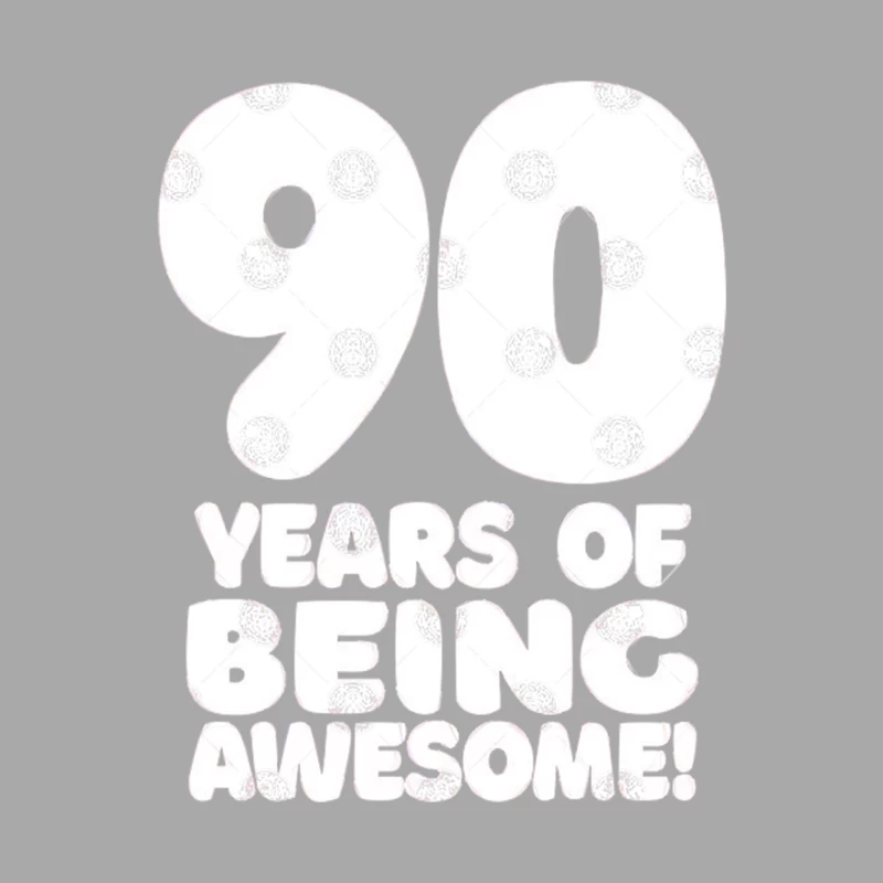 90 Years Of Being Awesome - Funny Birthday Design Female Pullover Hoodie