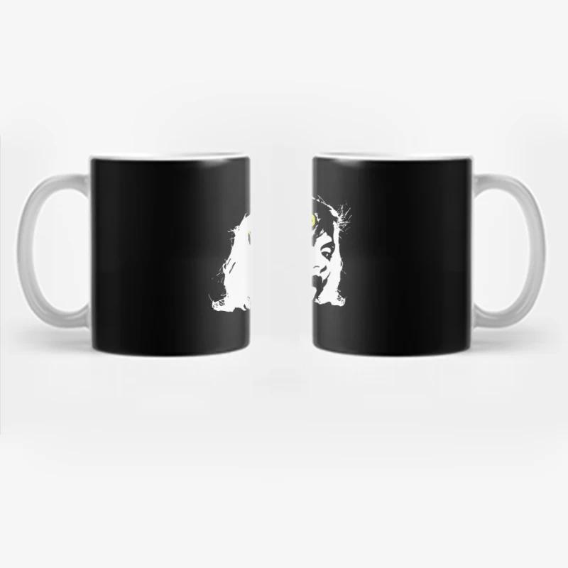 Blondie Band Artistic Logo Design in Black and White Coffee Mug