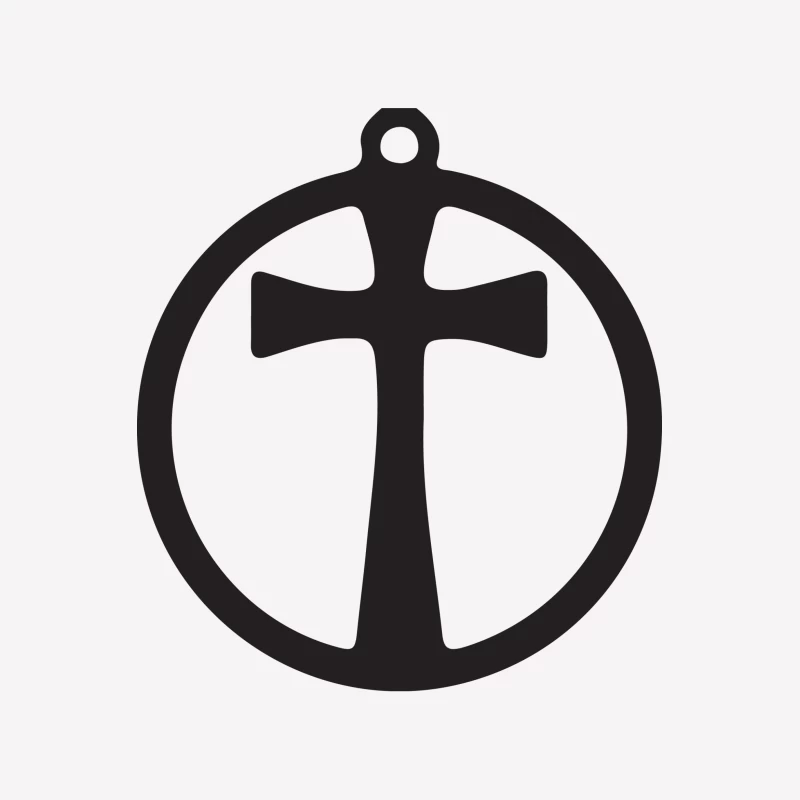 Croix dans un cercle Femme T-Shirt