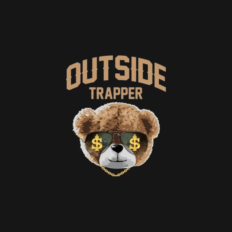 Coole Bär mit Dollarbrille Herren Langarm T-Shirt