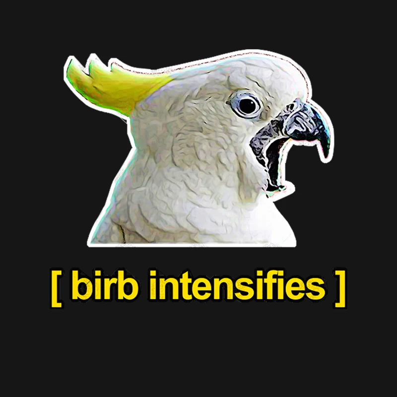 Birb Intensifies - Meme Humor Design Mouse Pad