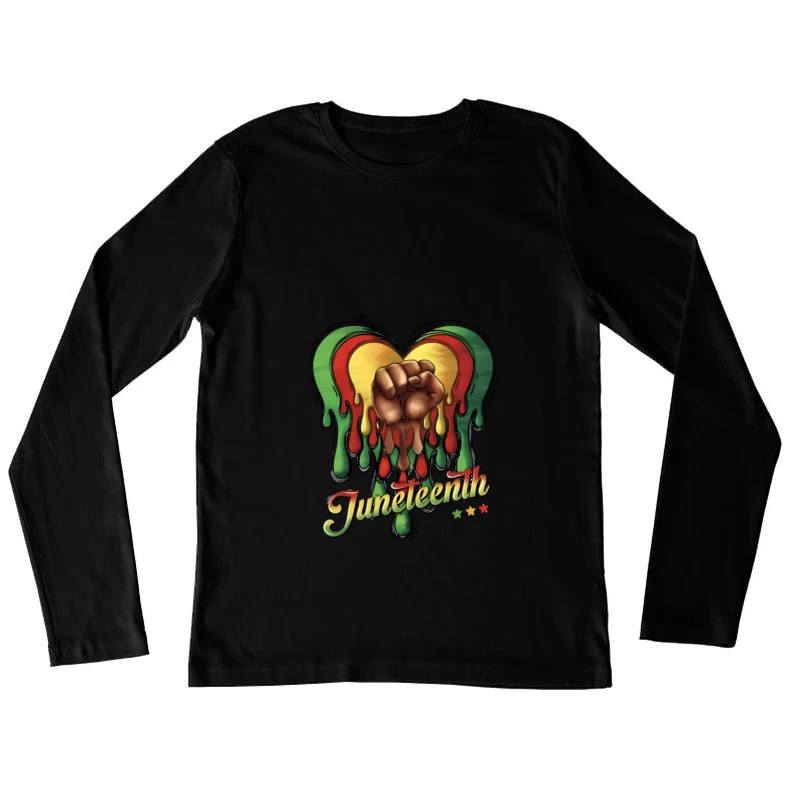 Juneteenth Feier Illustration Damen Langarm T-Shirt
