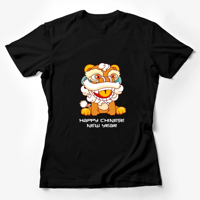 Fröhliches Neujahr mit Löwentanz Damen T-Shirt