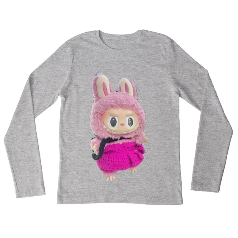 Puppe mit Hasen-Kostüm Damen Langarm T-Shirt