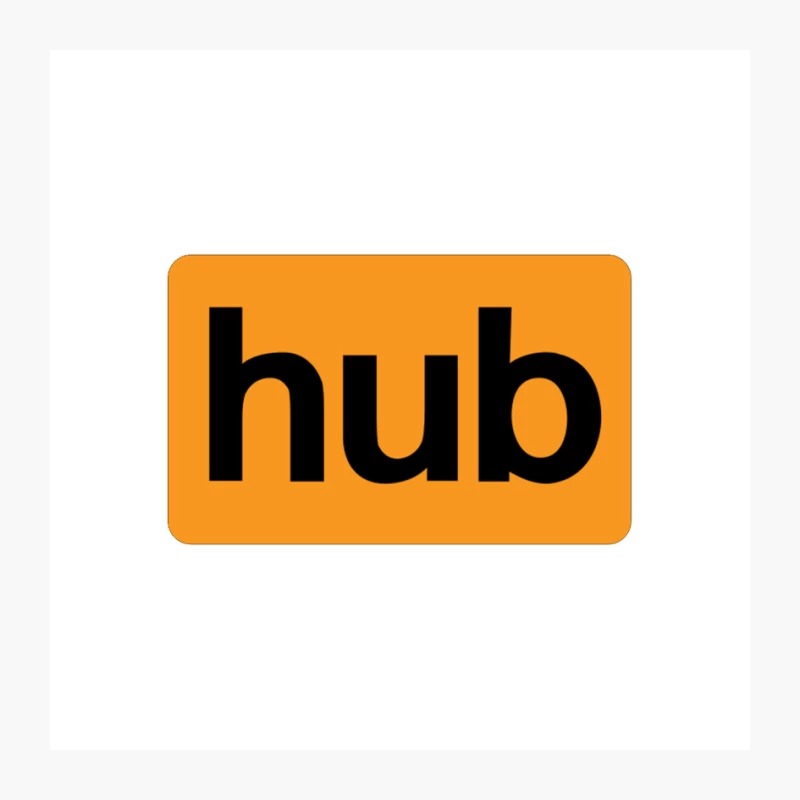 Orange and Black Hub Logo Design Pin