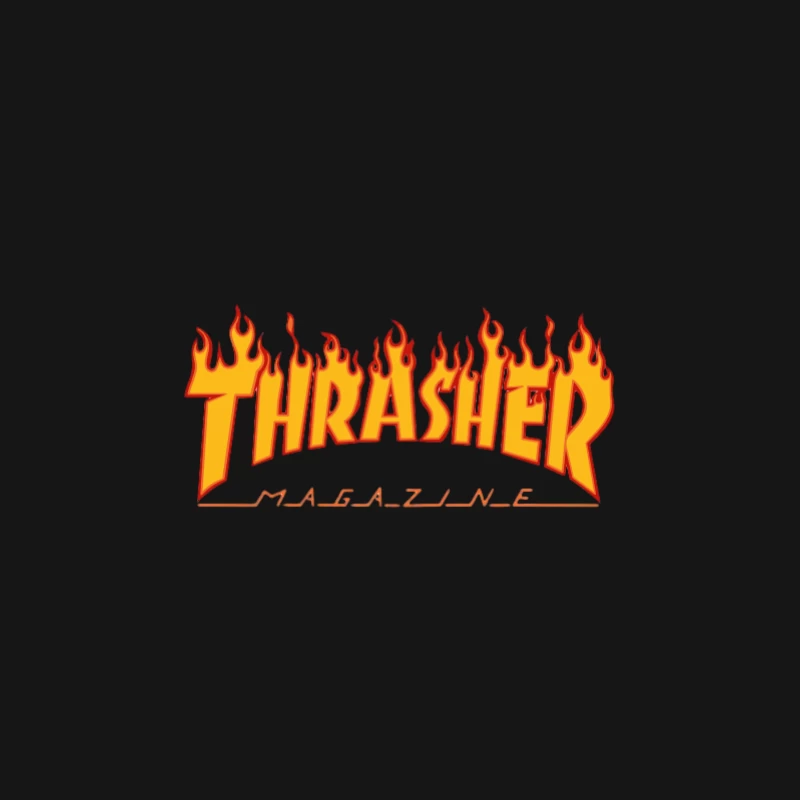 Logo en flammes du magazine Thrasher Femme Manches Longues T-Shirt