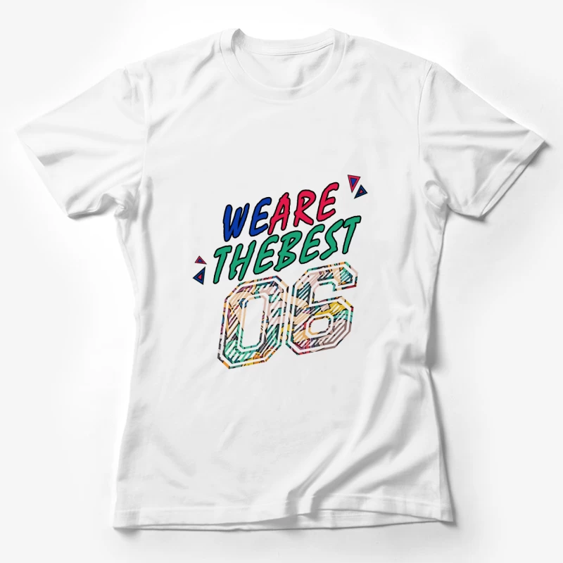 Kunstvolles Design mit Zahlen und Buchstaben Damen T-Shirt