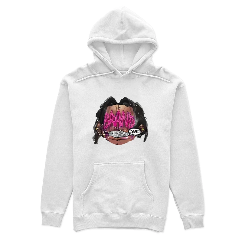 Design graphique avec texte éclatant Femme Sweat à capuche