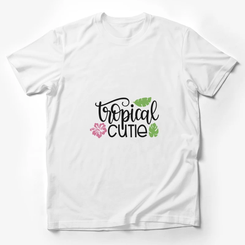 Design Tropical avec Fleurs et Feuilles Homme T-Shirt