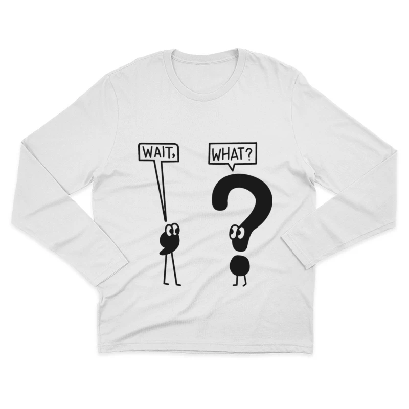 Verwirrte Cartoon-Figuren Herren Langarm T-Shirt