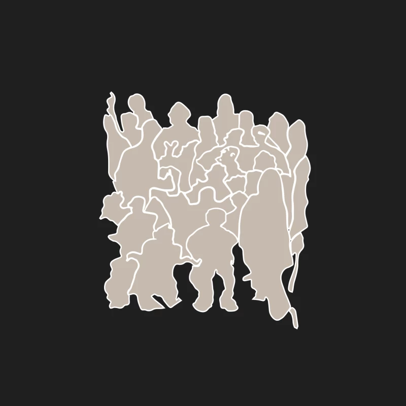 Gruppe von Menschen Silhouette Herren Tanktops
