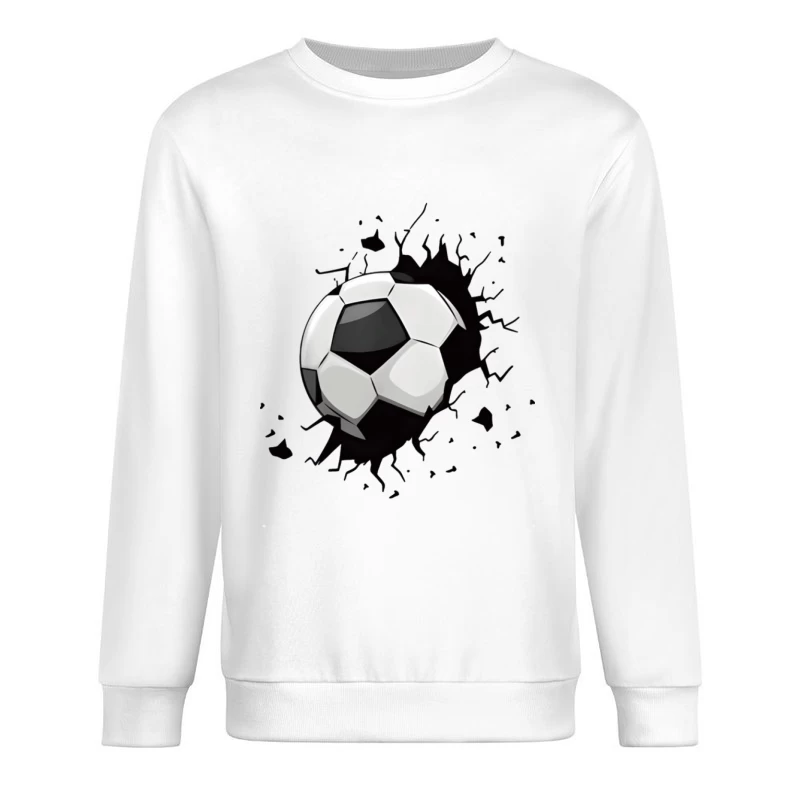 Fußball zerbricht die Wand Herren Pullover Sweatshirt