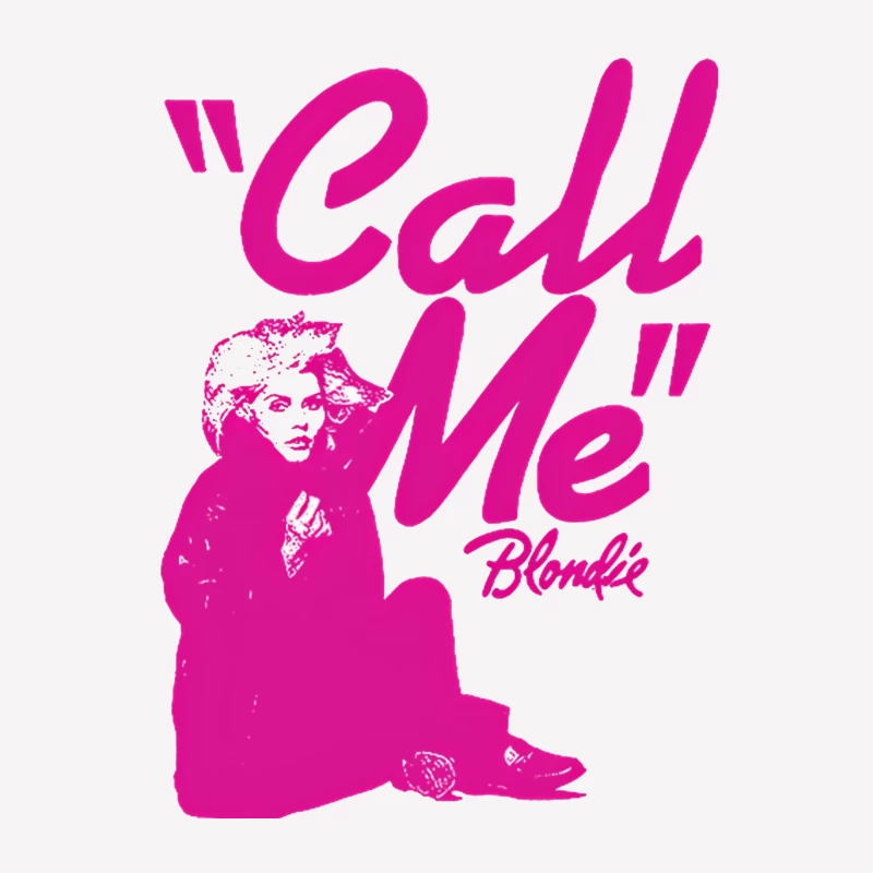 Vintage Pink "Call Me" Blondie Single Poster Female T-Shirt