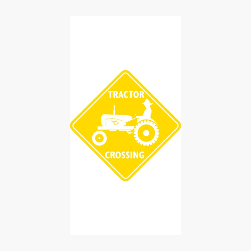 Tractor Crossing Farmer_s Road Warning Sign iPhone Case