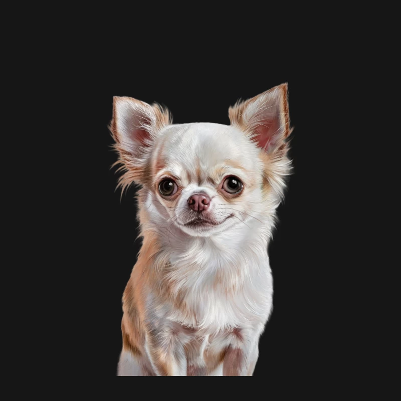 Adorable Chihuahua: A Small White Dog with Big Eyes and Pointy Ears Male Long Sleeve T-Shirt