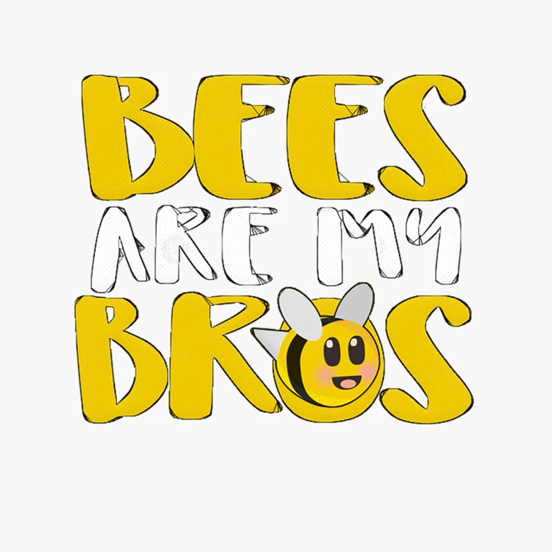 Bees Are My Bros Design Cotton Tote Bag
