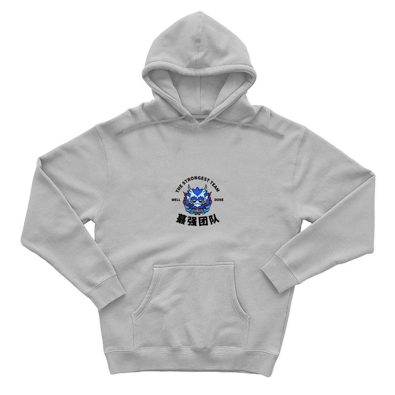 Blaues Drachen-Emblem Herren Pullover Hoodie