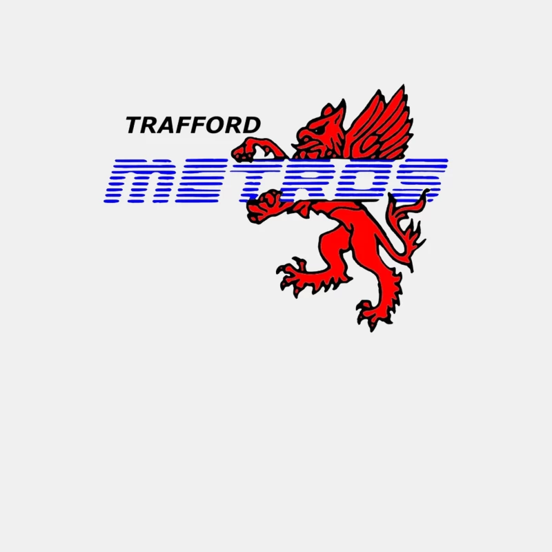 Trafford Metro Transit Logo with Red Heraldic Dragon Male Tank Top